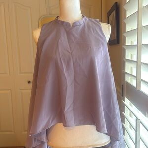 Lilac mandarin collar top